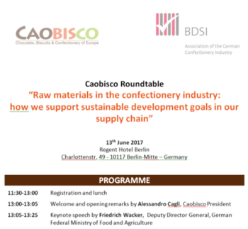 CAOBISCO committed to further supporting sustainable development goals in its supply chains